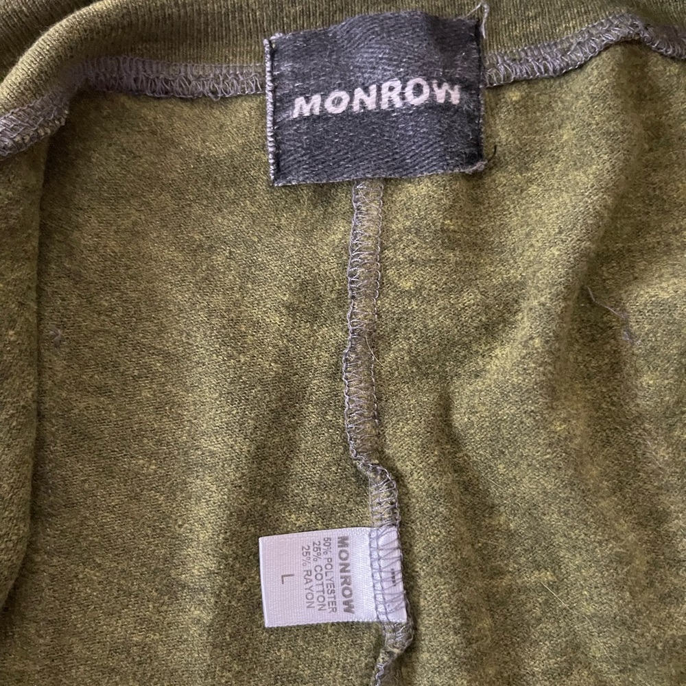 Green Monrow Vintage Lounge Wear Bottoms - Picture 3 of 3